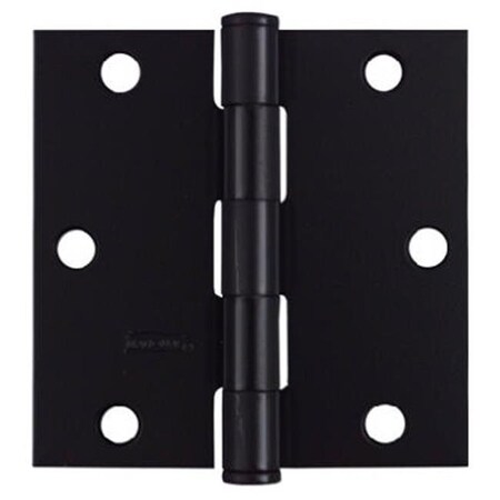 Greengrass N241-190 3.5 in. Black Square Door Hinge GR698323